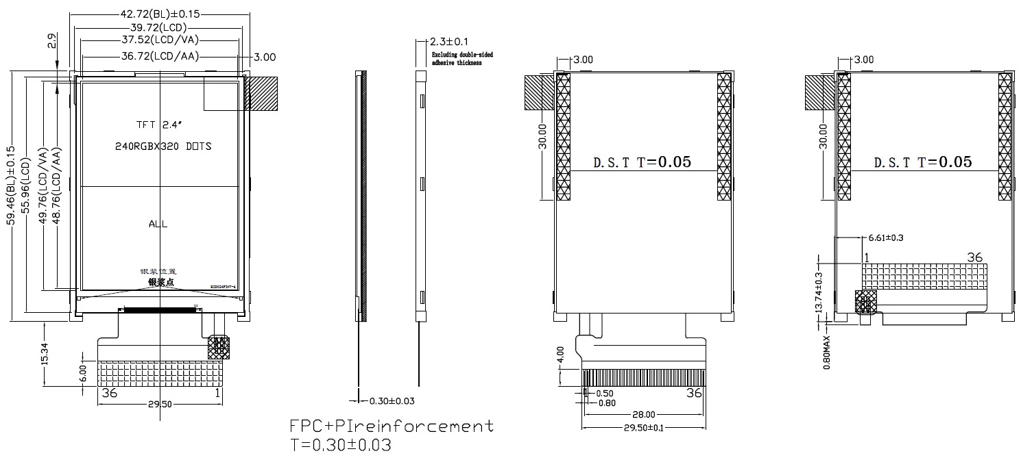 2.4'' TFT Display 320x240, IPS LCD Touchscreen, ST7789V Controller — image 3