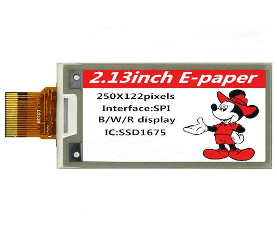 2.13 inch E-Ink Display, 250×122, SPI Interface front